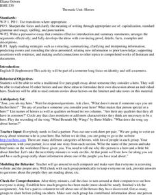 Heroes Lesson Plan Heroes Lesson Plan
