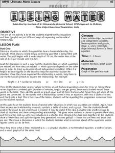 Rising Water Lesson Plan Rising Water Lesson Plan