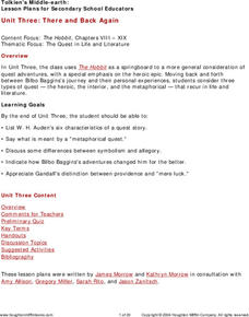 The Hobbit Lesson Plan The Hobbit Lesson Plan
