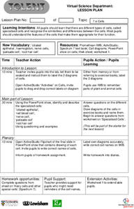Cells Lesson Plan Cells Lesson Plan