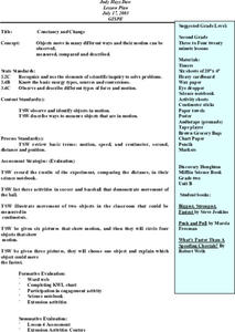 Constancy and Change Lesson Plan Constancy and Change Lesson Plan