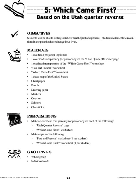 Which Came First? Lesson Plan Which Came First? Lesson Plan