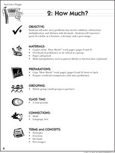 How Much? Lesson Plan How Much? Lesson Plan