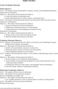 Simple Machines Lesson Plan Simple Machines Lesson Plan