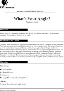 What's Your Angle? Lesson Plan What's Your Angle? Lesson Plan