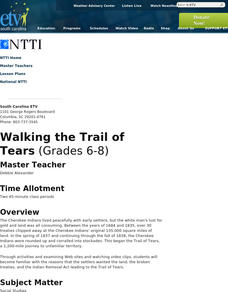 Walking the Trail of Tears Lesson Plan Walking the Trail of Tears Lesson Plan