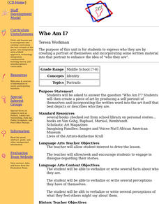 Who Am I? Lesson Plan Who Am I? Lesson Plan