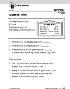 Elapsed Time Lesson Plan Elapsed Time Lesson Plan