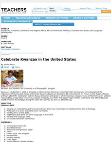 Celebrate Kwanzaa in the United States Lesson Plan Celebrate Kwanzaa in the United States Lesson Plan