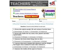 Influential Scientists Vocabulary Multiple Choice Worksheet Worksheet Influential Scientists Vocabulary Multiple Choice Worksheet Worksheet