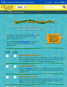 How to Help Biodiversity Activity How to Help Biodiversity Activity