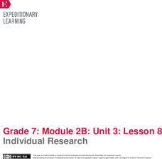 Individual Research Lesson Plan Individual Research Lesson Plan