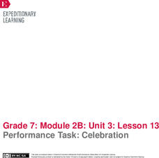 Performance Task: Celebration Lesson Plan Performance Task: Celebration Lesson Plan