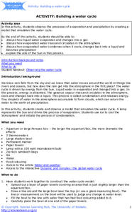 Building a Water Cycle Activity Building a Water Cycle Activity