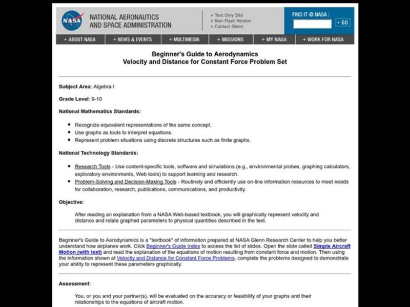 Velocity and Distance for Constant Force Problem Set Lesson Plan Velocity and Distance for Constant Force Problem Set Lesson Plan