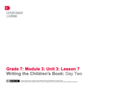 Writing the Children’s Book: Day Two Lesson Plan Writing the Children’s Book: Day Two Lesson Plan