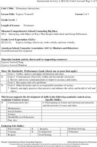 Express Yourself! Lesson Plan Express Yourself! Lesson Plan