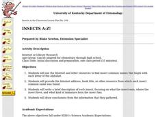 Insects A-Z! Lesson Plan Insects A-Z! Lesson Plan