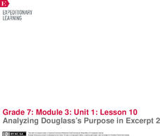 Analyzing Douglass’s Purpose in Excerpt 2 Lesson Plan Analyzing Douglass’s Purpose in Excerpt 2 Lesson Plan