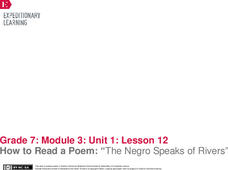 How to Read a Poem: “The Negro Speaks of Rivers” Lesson Plan How to Read a Poem: “The Negro Speaks of Rivers” Lesson Plan