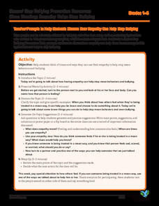 Class Meeting: Empathy Helps Stop Bullying Activity Class Meeting: Empathy Helps Stop Bullying Activity