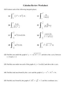 Integrals Worksheet Integrals Worksheet