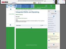 Integrated Skills and Speaking Lesson Plan Integrated Skills and Speaking Lesson Plan