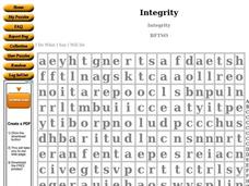 Integrity Worksheet Integrity Worksheet