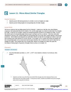 More About Similar Triangles Lesson Plan More About Similar Triangles Lesson Plan