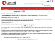 Internet Scavenger Hunt Lesson Plan Internet Scavenger Hunt Lesson Plan