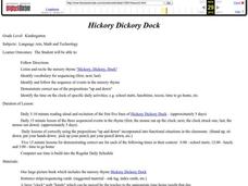 Hickory Dickory Dock Lesson Plan Hickory Dickory Dock Lesson Plan