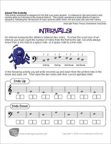 Intervals! (Seconds) | Free Music Theory Worksheet (Digital Print) Worksheet Intervals! (Seconds) | Free Music Theory Worksheet (Digital Print) Worksheet