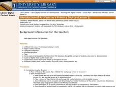Introduction of Primary Sources Lesson Plan Introduction of Primary Sources Lesson Plan