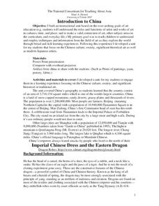 Introduction to China Lesson Plan Introduction to China Lesson Plan