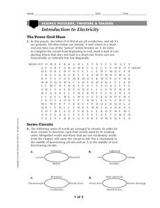 Introduction to Electricity Worksheet Introduction to Electricity Worksheet
