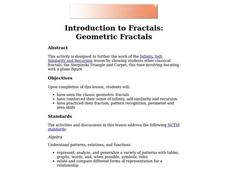 Introduction to Fractals: Geometric Fractals Lesson Plan Introduction to Fractals: Geometric Fractals Lesson Plan