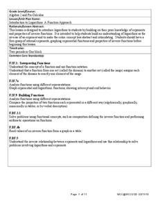Introduction to Logarithms Lesson Plan Introduction to Logarithms Lesson Plan