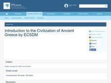 Introduction to the Civilization of Ancient Greece Lesson Plan Introduction to the Civilization of Ancient Greece Lesson Plan
