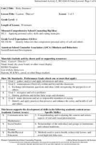 Caution: Thin Ice! Lesson Plan Caution: Thin Ice! Lesson Plan