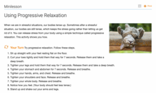 Using Progressive Relaxation Activity Using Progressive Relaxation Activity