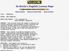 Inventions Lesson Plan Inventions Lesson Plan