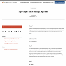Spotlight on Change Agents Activity Spotlight on Change Agents Activity