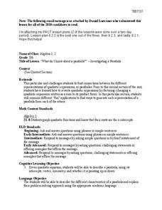 Investigating Parabolas Lesson Plan Investigating Parabolas Lesson Plan