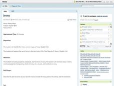 Irony Lesson Plan Irony Lesson Plan