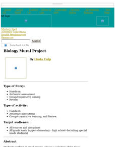 Biology Mural Project Activity Biology Mural Project Activity
