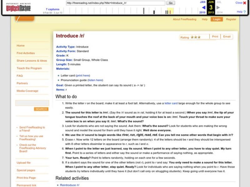 Introduce /R/ Lesson Plan Introduce /R/ Lesson Plan