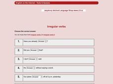 Irregular Verbs Worksheet Irregular Verbs Worksheet