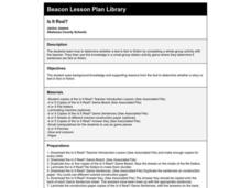 Is It Real? Lesson Plan Is It Real? Lesson Plan