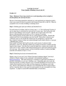 Is It Safe to Go In? Water Quality of Bathing Areas in the EU Lesson Plan Is It Safe to Go In? Water Quality of Bathing Areas in the EU Lesson Plan
