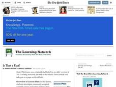Is That a Fact? Lesson Plan Is That a Fact? Lesson Plan